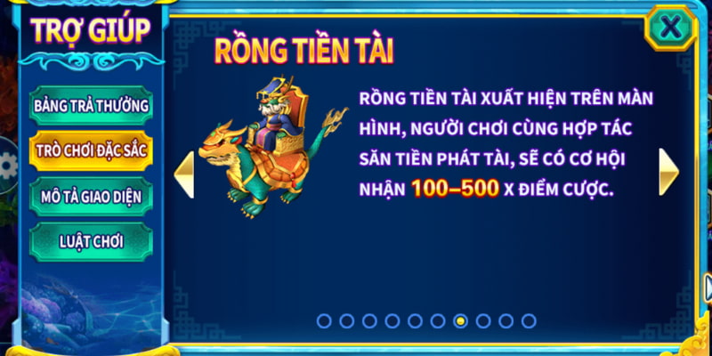 Tính năng rồng tiền tài mang về mức nhân lên đến 500 lần